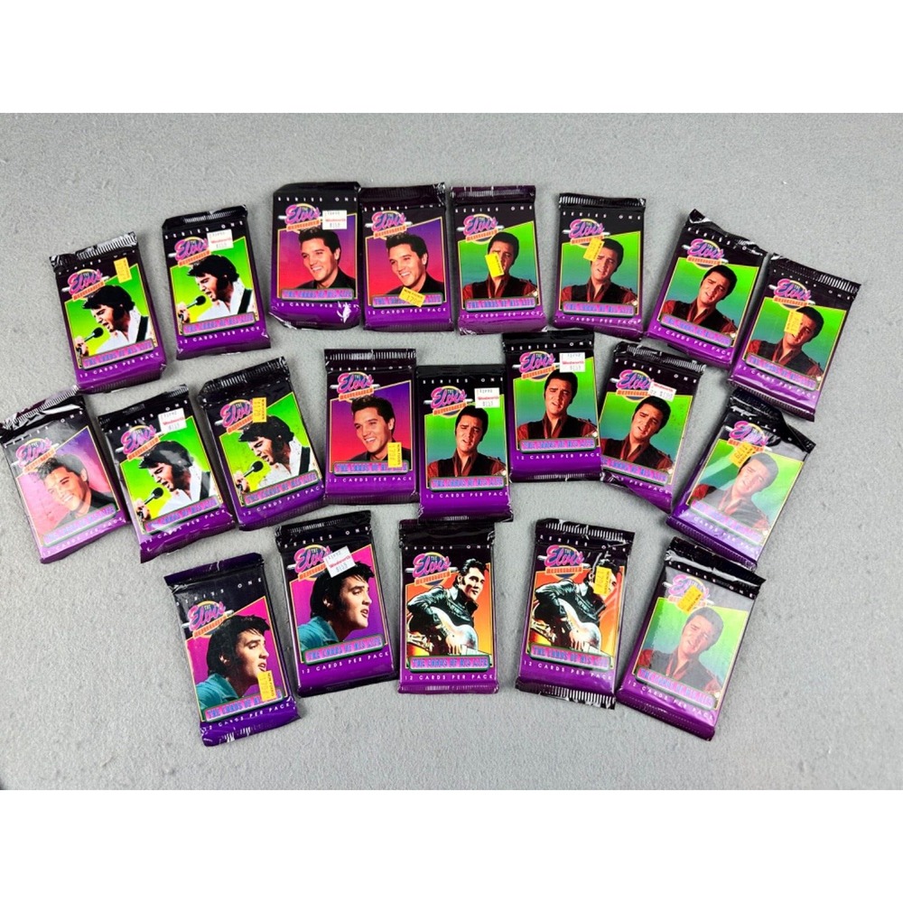 LOT OF 21 - 1992 THE ELVIS COLLECTION THE CARDS‎ OF HIS LIFE SEALED SERIES 1